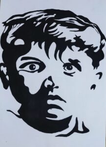 Poster color painting