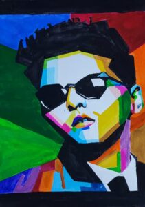 Poster color painting