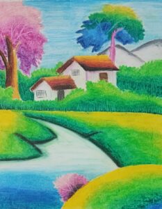 Oil Pastel drawing
